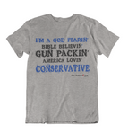 Mens t shirts I'm a bible believing conservative - oldprophet.com