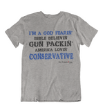 Mens t shirts I'm a bible believing conservative - oldprophet.com