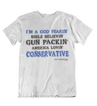 Mens t shirts I'm a bible believing conservative - oldprophet.com