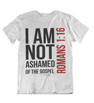 Mens t shirts I am not ashamed of the gospel - oldprophet.com