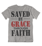 Mens t shirt Saved by grace - oldprophet.com