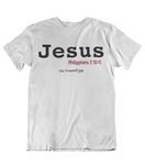 Mens t shirts JESUS Philippians 2:10-11 - oldprophet.com