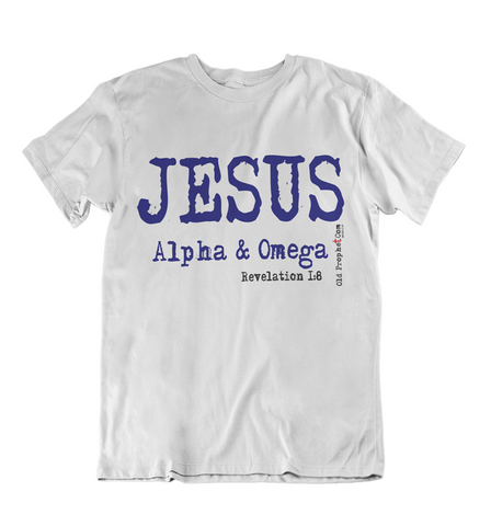 Mens t shirts JESUS Alpha and Omega - oldprophet.com
