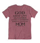 Womens T shirts GOD created Mom - oldprophet.com