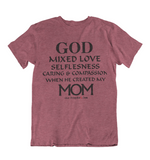 Womens T shirts GOD created Mom - oldprophet.com