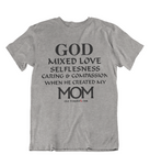 Womens T shirts GOD created Mom - oldprophet.com