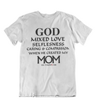 Womens T shirts GOD created Mom - oldprophet.com