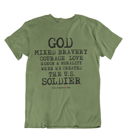 Mens t shirts  When GOD created the U.S. soldier - oldprophet.com