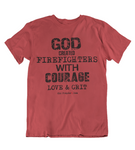 Mens t shirts GOD Created firefighters - oldprophet.com