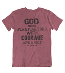 Womens T shirts GOD created firefighters - oldprophet.com