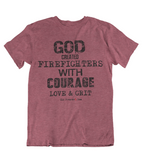 Womens T shirts GOD created firefighters - oldprophet.com
