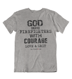 Womens T shirts GOD created firefighters - oldprophet.com