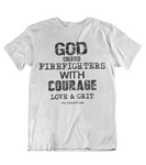 Womens T shirts GOD created firefighters - oldprophet.com