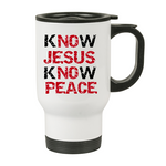 Christian Travel Mug No Jesus know peace - oldprophet.com
