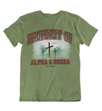 Mens t shirts Property of Alpha and Omega - oldprophet.com
