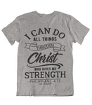 Womens t shirts I can do all things through CHRIST - oldprophet.com