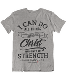 Womens t shirts I can do all things through CHRIST - oldprophet.com