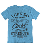 Womens t shirts I can do all things through CHRIST - oldprophet.com