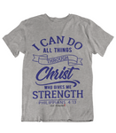 Mens t shirts I can do all things through CHRIST who strengthens me - oldprophet.com