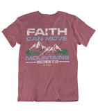 Womens t shirts Faith can move mountains - oldprophet.com