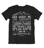 Mens t shirts GOD grant me the Serenity to just go camping - oldprophet.com