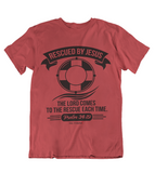 Mens t shirts Rescued by JESUS - oldprophet.com