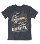 Mens t shirts I am not ashamed of the gospel - oldprophet.com